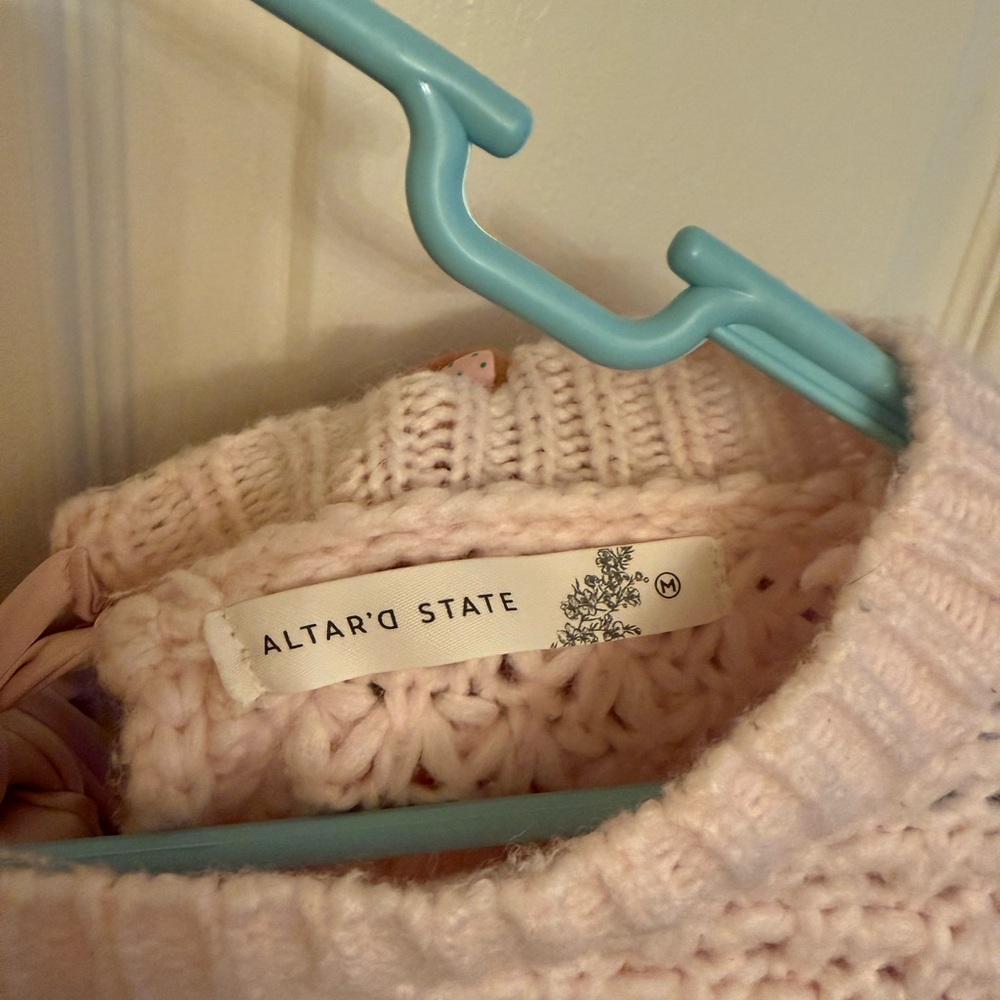 Altar'd State Blush Knit Sweater - Picture 3 of 3